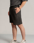 CASUAL DRAWSTRING TERRY SHORTS