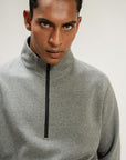 HALF ZIP SWEATSHIRT - PIMA FLEECE