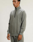 HALF ZIP SWEATSHIRT - PIMA FLEECE