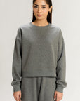 DROP SHOULDER SWEAT - PIMA FLEECE