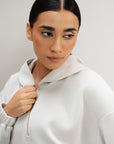 HALF ZIP PULLOVER HOODIE CLOUDLUX