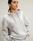 OVERSIZED LONG HOODIE - PIMA FLEECE