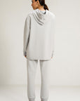 OVERSIZED LONG HOODIE - PIMA FLEECE