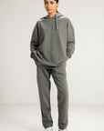 OVERSIZED LONG HOODIE - PIMA FLEECE