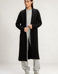 BASIC LONG CARDIGAN - PIMA TERRY
