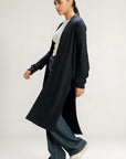BASIC LONG CARDIGAN - PIMA TERRY
