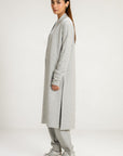 BASIC LONG CARDIGAN - PIMA TERRY