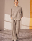 QUARTER SLEEVE OVERSIZED PULLOVER -CLOUDLUX LIGHT
