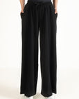 WIDE LEG PANTS-TEXTURED RIB