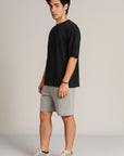 MEN OVERSIZED-DOUBLE KNIT T-SHIRT