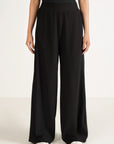 RIBBED WIDE LEG PANTS