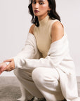 POWDER WHITE CARDIGAN - KNIT WEAR