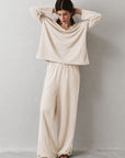 TEXTURED RELAXED PANTS