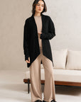 WRAP-FRONT LOUNGE CARDIGAN - CLOUDLUX