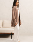 WRAP-FRONT LOUNGE CARDIGAN - CLOUDLUX