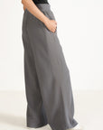 WIDE LEG PANTS-TEXTURED RIB
