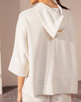 QUARTER SLEEVE OVERSIZED TOP-CLOUDLUX-LIGHT