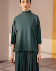 COWL NECK QUARTER SLEEVE CLOUDLUX