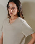 T-SHIRT V-NECK SUPIMA COTTON