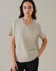 T-SHIRT V-NECK SUPIMA COTTON