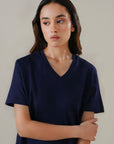 T-SHIRT V-NECK SUPIMA COTTON