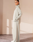 MOCK NECK SIDE SLIT CLOUDLUX