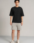 MEN OVERSIZED-DOUBLE KNIT T-SHIRT