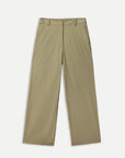 WIDE-LEG TWILL TROUSERS