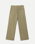 WIDE-LEG TWILL TROUSERS
