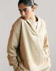 OPEN PLACKET PULLOVER HOODIE