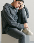 OVERSIZED LONG HOODIE - PIMA FLEECE