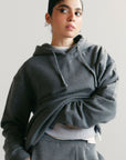 OVERSIZED LONG HOODIE - PIMA FLEECE