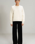 BLACK WIDE LEG PANTS - KNIT WEAR