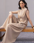 DRAPED COWL NECK TOP