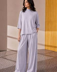 MOCK NECK SIDE SLIT CLOUDLUX