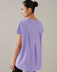 WOMEN SPLIT MESH TEE