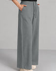 MOVE WIDE TROUSERS-DOUBLE KNIT