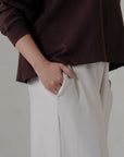 OVERSIZED CROPPED SWEATSHIRT-DOUBLE KNIT