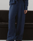 PLEATED WIDE PANTS-100% LINEN