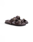 BUCKLED SLIDER SANDALS