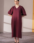 LINEN BLEND LONG DRESS