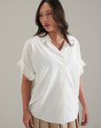 LINEN BLEND RELAXED TOP