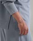 TEXTURED QUARTER ZIPPER-CLOUDLUX