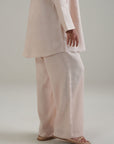 ELASTICATED RELAXED PANTS-100% LINEN