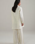 ELASTICATED RELAXED PANTS-100% LINEN