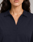 OPEN COLLAR POLO-DOUBLE KNIT