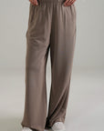TEXTURED WIDE RELAXED PANTS - CLOUDLUX