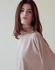 MOCK NECK SIDE SLIT CLOUDLUX