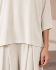 MOCK NECK SIDE SLIT CLOUDLUX