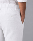 ELASTICATED PANTS-LINEN BLEND
